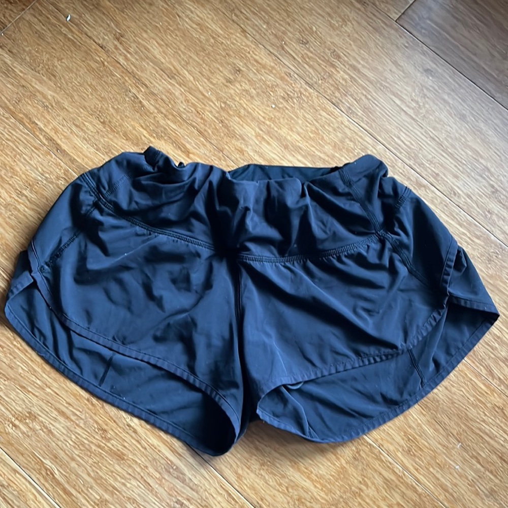 Black lululemon speed up shorts